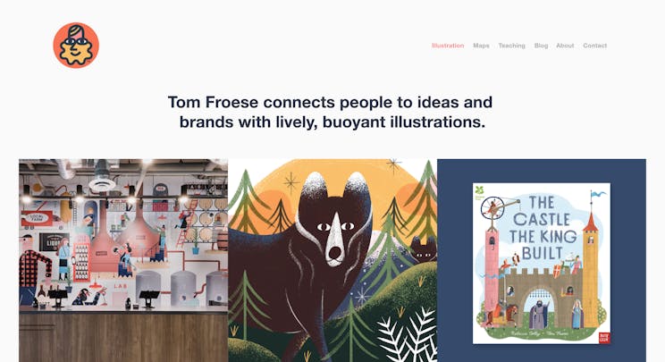 illustration portfolio website example